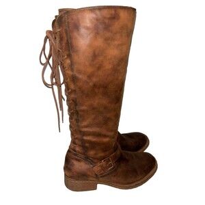 Eurosoft Women's Size 8 Lace-Up Back Knee High Riding Boots Boho Vegan